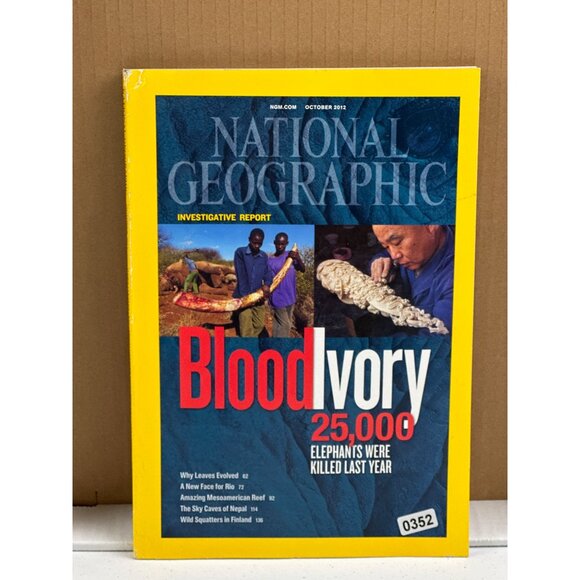 National Geographic October 2012 Blood Ivory Issue Investigative Report Elephant - Picture 2 of 4